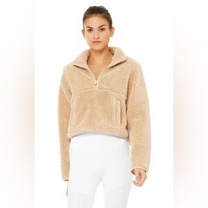 Alo Yoga Shanti Half Zip Sherpa Jacket XS Camel “SOLD‎ OUT”